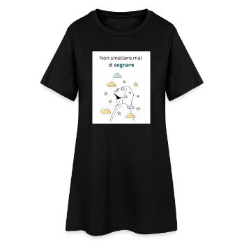 N’arrêtez jamais de rêver - Robe T-shirt Femme - noir - Devant