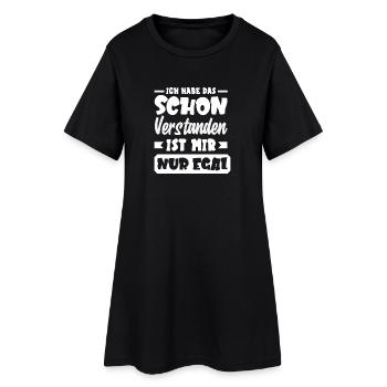 J’ai compris – je m’en fiche, sarcasme - Robe T-shirt Femme - noir - Devant
