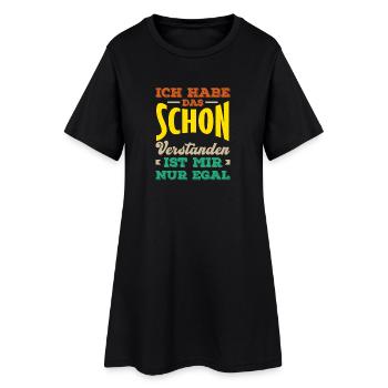 J’ai compris – je m’en fiche, sarcasme - Robe T-shirt Femme - noir - Devant