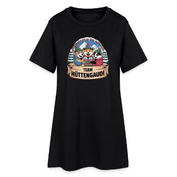 Soirée d’équipe Vacances de ski Ski & Snowboarder Après-ski - Robe T-shirt Femme - noir - Devant