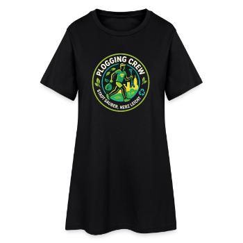 Plogging Crew City Clean Heart Light - Robe T-shirt Femme - noir - Devant
