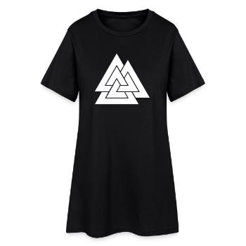 Imbrication triangulaire géométrique - Robe T-shirt Femme - noir - Devant