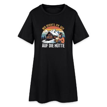 Après-ski Ski Skieurs Ski - Robe T-shirt Femme - noir - Devant