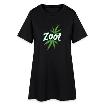 Zoot Cannabis Leaf 420 Stoner Graphique - Robe T-shirt Femme - noir - Devant