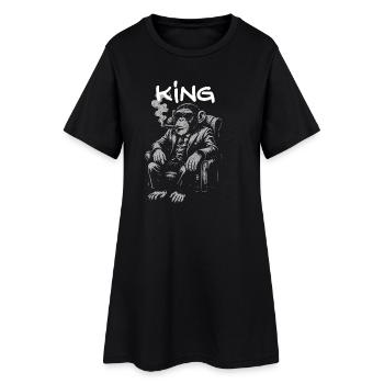 King Chimp in a Smoking Suit - Women’s T-Shirt Dress - black - Front