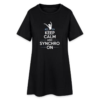 Natation synchronisée Natation artistique Sports nautiques - Robe T-shirt Femme - noir - Devant