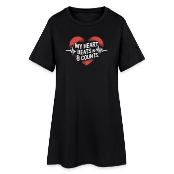 Synchronschwimmen Kunstschwimmen Wassersport - Frauen T-Shirt-Kleid - Schwarz - Vorne