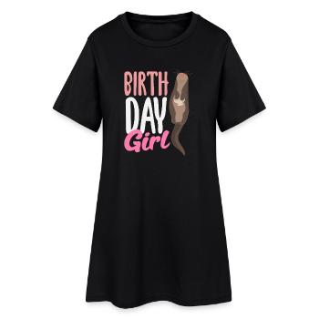 This Otter is 2 - Cute Birthday Motif - Women’s T-Shirt Dress - black - Front