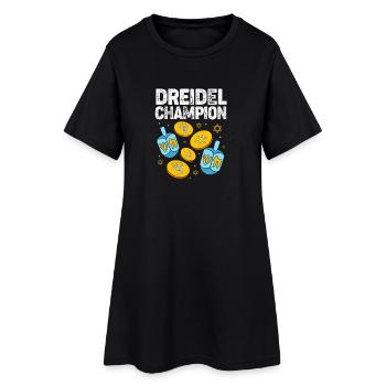 Hanoukka Hanoukka Hanoukka - Robe T-shirt Femme - noir - Devant