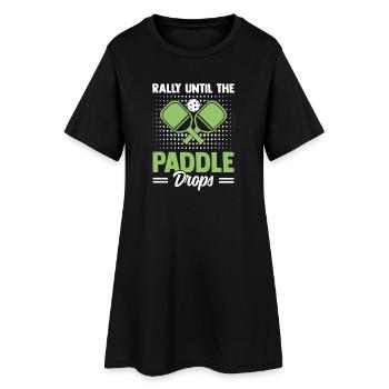 Joueur de pickleball extérieur - Robe T-shirt Femme - noir - Devant