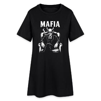 Mafia méphisto fumer Cigare - Robe T-shirt Femme - noir - Devant