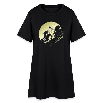 Ski Fahren Skiing Silhouette - Robe T-shirt Femme - noir - Devant