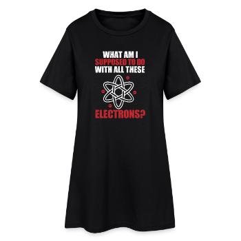 Chimie Chimiste Professeur de chimie Drôle de science - Robe T-shirt Femme - noir - Devant