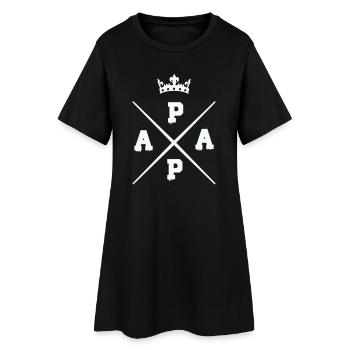 Logo de la couronne de papa croisé - Robe T-shirt Femme - noir - Devant