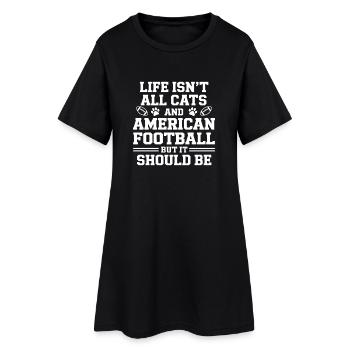 Football Dire Chats Drôle Football Cadeau - Robe T-shirt Femme - noir - Devant