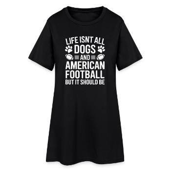 Football Disant Chiens Drôle Football Cadeau - Robe T-shirt Femme - noir - Devant