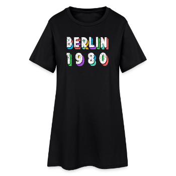 Berlin 1980 Retro Neon - Women’s T-Shirt Dress - black - Front