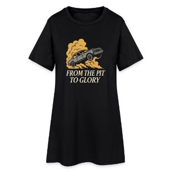 Demolition Derby Fan Pit Crew Crash Driver Fair - Frauen T-Shirt-Kleid - Schwarz - Vorne
