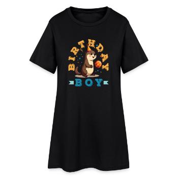 Cette loutre a 2 ans - Motif d’anniversaire mignon - Robe T-shirt Femme - noir - Devant