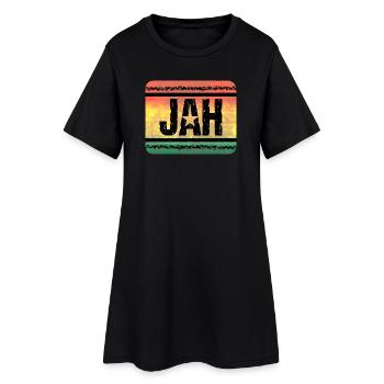 Jah Star dans le style Reggae Vintage - Robe T-shirt Femme - noir - Devant