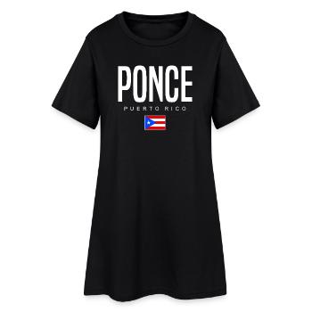 Ponce Porto Rico Portoricain - Robe T-shirt Femme - noir - Devant