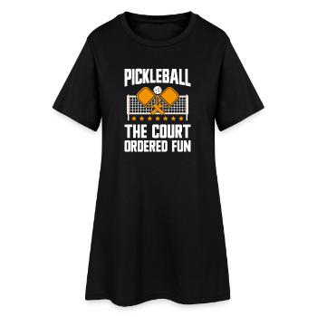 Pickleball : le plaisir ordonné par le tribunal - Robe T-shirt Femme - noir - Devant