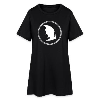 Fledermaus Gothic: Nacht, Vampir & Freiheit - Frauen T-Shirt-Kleid - Schwarz - Vorne