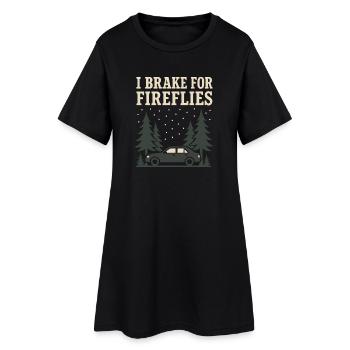 Luciole Nuit Nuit Glow Bug Nostalgique - Robe T-shirt Femme - noir - Devant