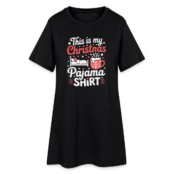 C’est ma chemise de pyjama de Noël - Robe T-shirt Femme - noir - Devant