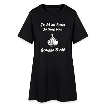 Attitude Gousse d’Ail - Robe T-shirt Femme - noir - Devant