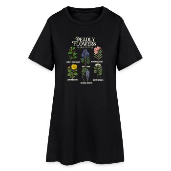 Collection Fleurs mortelles — Halloween empoisonné - Robe T-shirt Femme - noir - Devant