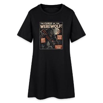 Der Fluch des Werwolfs Filmplakat Halloween - Frauen T-Shirt-Kleid - Schwarz - Vorne