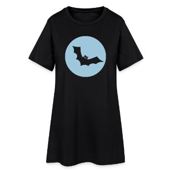 Halloween - Frauen T-Shirt-Kleid - Schwarz - Vorne