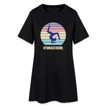 Gymnaste Gymnastique Équilibre sur les mains Gymnastique Acrobatie - Robe T-shirt Femme - noir - Devant