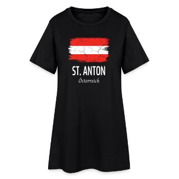 Saint-Anton - Robe T-shirt Femme - noir - Devant