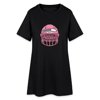 Guerrier de la sensibilisation au cancer du sein en cours - Robe T-shirt Femme - noir - Devant