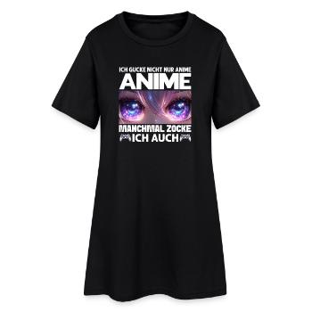 Je ne regarde pas seulement des anime, parfois je joue aussi - Robe T-shirt Femme - noir - Devant