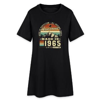 1965 Vintage Rétro Cadeau D'anniversaire - Robe T-shirt Femme - noir - Devant