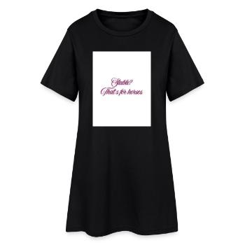 Étable? C’est pour les chevaux. - Robe T-shirt Femme - noir - Devant