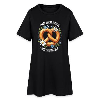 Bretzel habillé Bavière, costume traditionnel, bavarois, drôle - Robe T-shirt Femme - noir - Devant