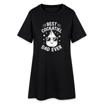 calopsitte disant papa cockatiel cadeau - Robe T-shirt Femme - noir - Devant