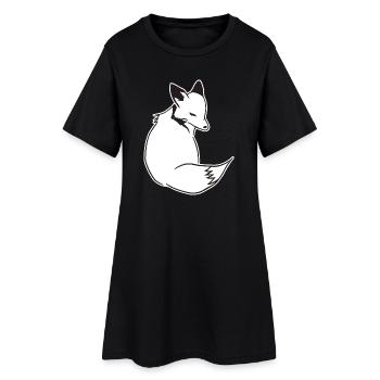 Fuchs Comic: Schlau, Foxy & Manga Style - Frauen T-Shirt-Kleid - Schwarz - Vorne