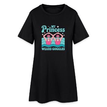 Synchronschwimmen Kunstschwimmen Wassersport - Frauen T-Shirt-Kleid - Schwarz - Vorne