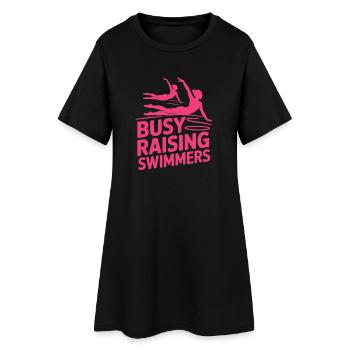 Synchronschwimmen Kunstschwimmen Wassersport - Frauen T-Shirt-Kleid - Schwarz - Vorne