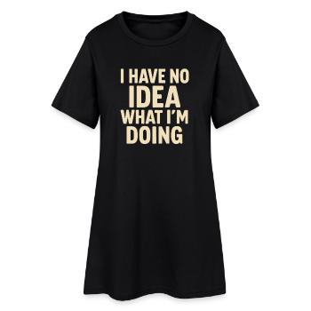 Rester immergé dans la joie - Robe T-shirt Femme - noir - Devant
