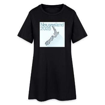 Carte géométrique de la Nouvelle-Zélande 2025 - Robe T-shirt Femme - noir - Devant