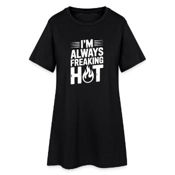 J’ai toujours chaud - Robe T-shirt Femme - noir - Devant