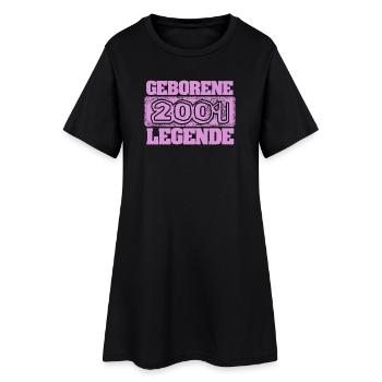 2001 - Frauen T-Shirt-Kleid - Schwarz - Vorne