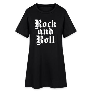 Rock and Roll Imprimé Gothique - Robe T-shirt Femme - noir - Devant