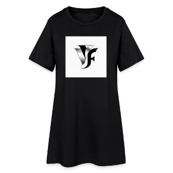 VF Monogram métallisé - Robe T-shirt Femme - noir - Devant